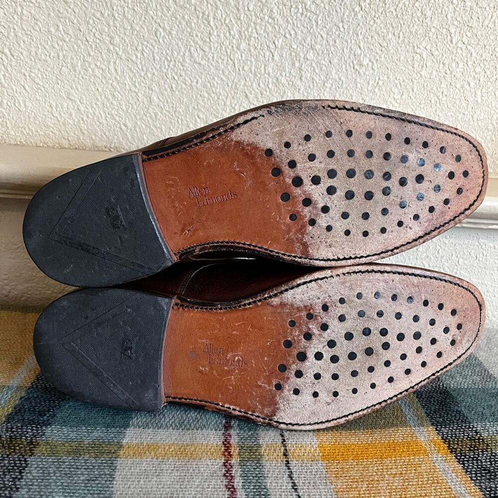 Allen Edmonds Mens Jackson Dress Shoes Size 9.5 Brown - Picture 6 of 11
